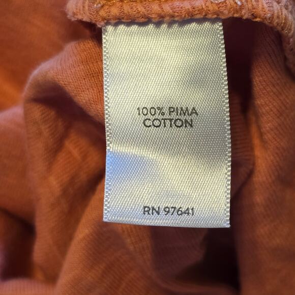 J Jill Tee Womens Size 2X Orange Floral Print 100% Pima Slub Elbow Length Sleeve - Picture 4 of 9